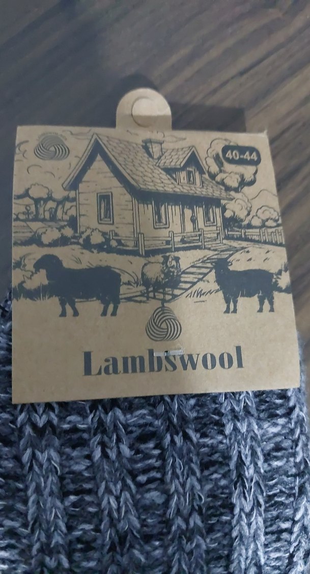 Gri unix Yünlü Çorap - Görsel 2