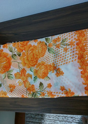 Dantel Kenarlı Turuncu Kadın baş örtü - Görsel 2