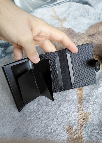 WalSmart RFID Bloklayıcı Mini Kartlık Cüzdan Siyah - Görsel 3