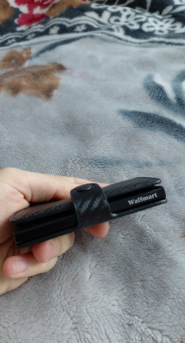 WalSmart RFID Bloklayıcı Mini Kartlık Cüzdan Siyah - Görsel 5