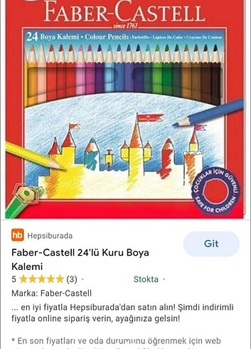 Faber Castell 24'lü kuru boya