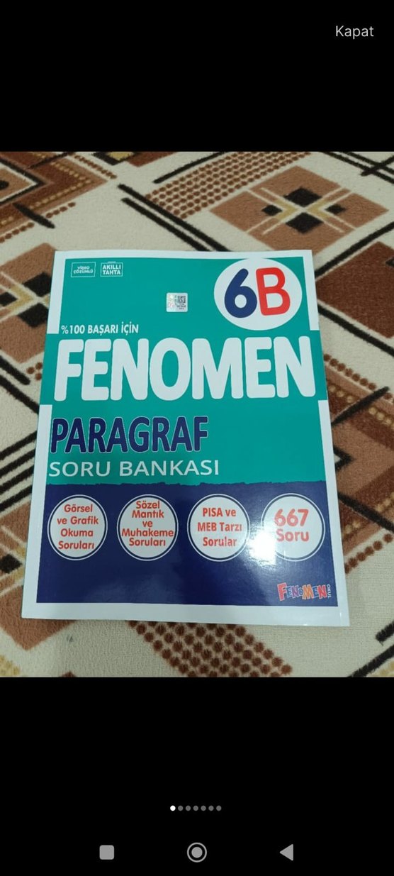 6. Sınıf Fenomen Matematik Soru Bankası - Görsel 2