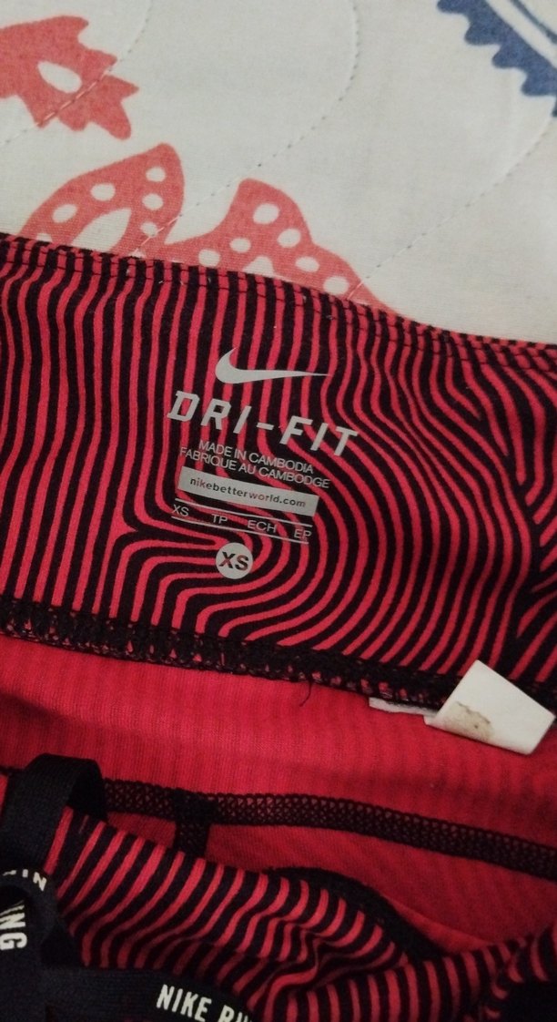 Renkli Baskılı Kırmızı Spor Tayt - Görsel 3