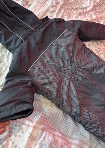 Koyu Gri Fermuarlı Bebek Kayak Tulumu - Görsel 5