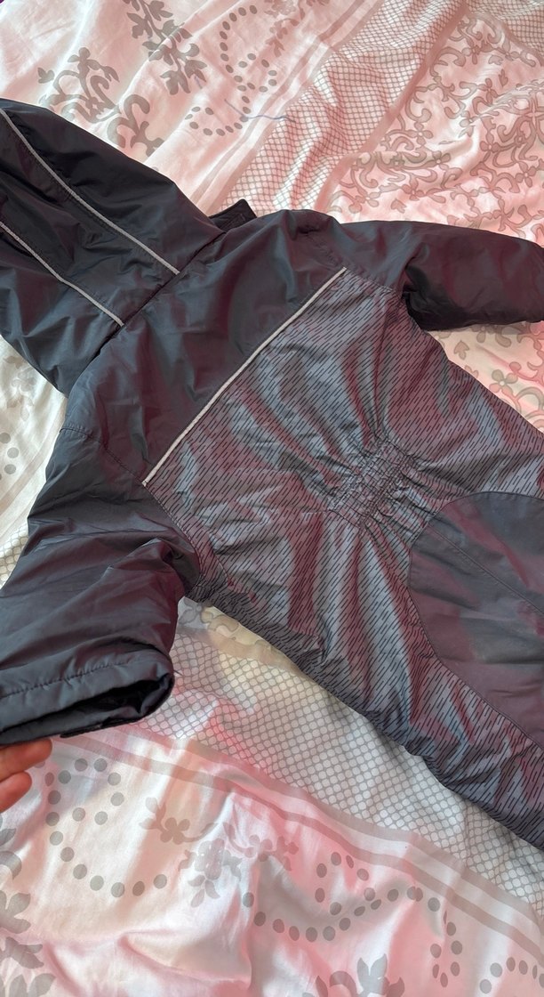 Koyu Gri Fermuarlı Bebek Kayak Tulumu - Görsel 5