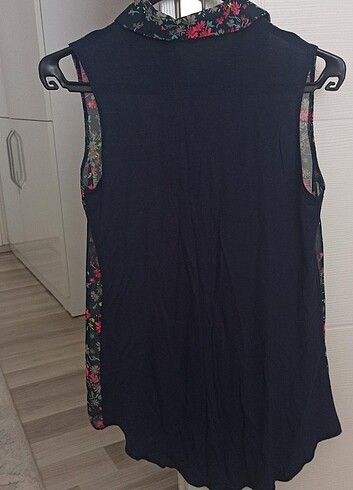 Şifon kolsuz gömlek  - Görsel 2