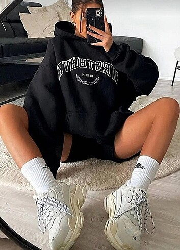 SİYAH WRSTBHVR SWEATSHİRT 