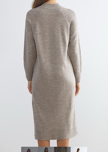 Bej Yün Kadın Triko Elbise - Görsel 4