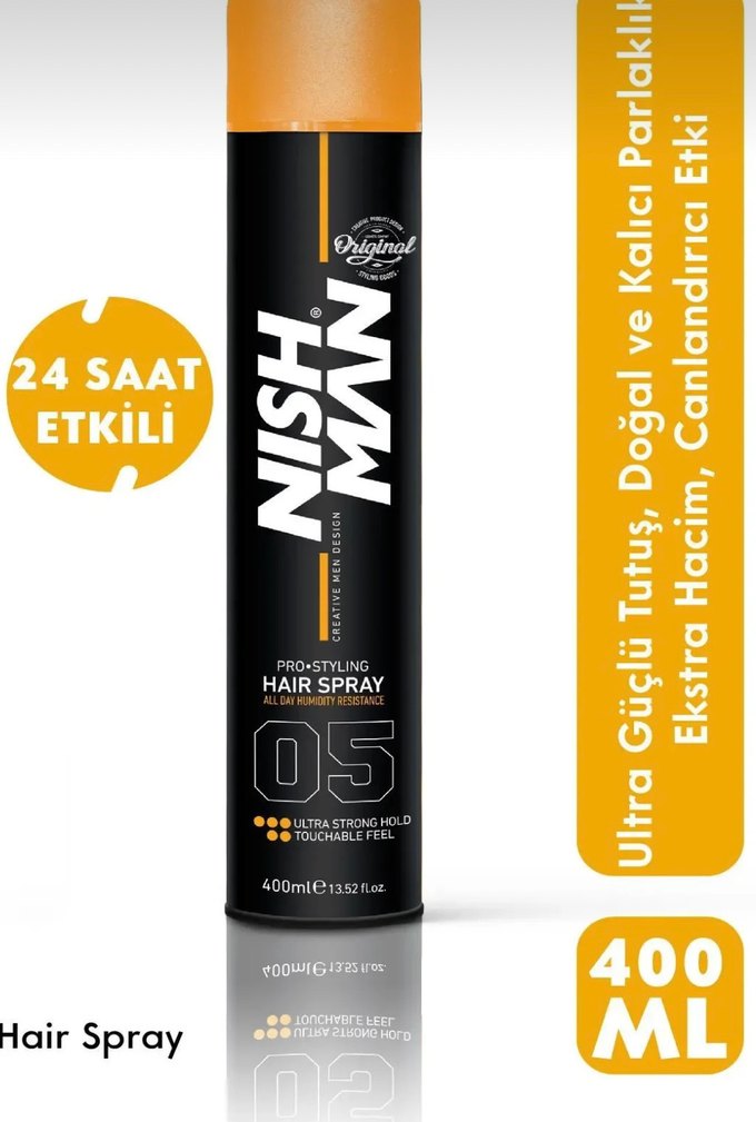 NISHMAN Ultra Güçlü Saç Spreyi 400ml - Görsel 2