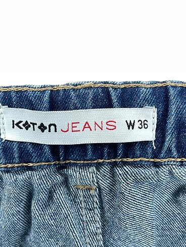 36 Beden mavi Renk Koton Mini Şort %70 İndirimli.
