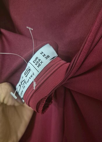 Kadın Bordo Uzun Drapeli Elbise - Görsel 10