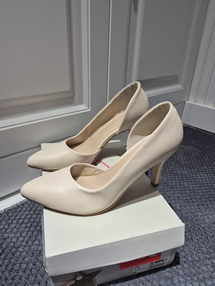 Bej Modern Klasik Kadın Topuklu Stiletto - Görsel 3