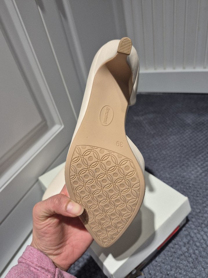 Bej Modern Klasik Kadın Topuklu Stiletto - Görsel 4