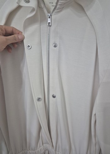 Bej Uzun Kollu Kadın Tulum - Görsel 4