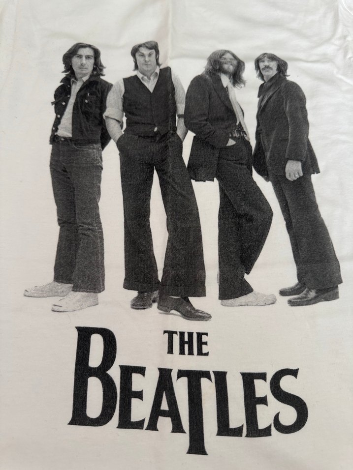 Beyaz The Beatles Baskılı  Tişört - Görsel 2