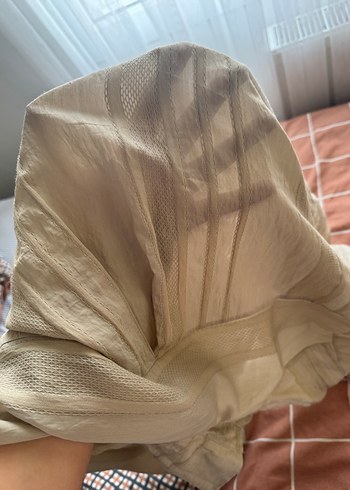 Bej Keten Düğmeli Kadın Gömlek - Görsel 5