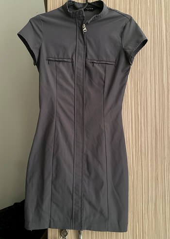 Zara dalgıç kumaş mini dar elbise - Görsel 4