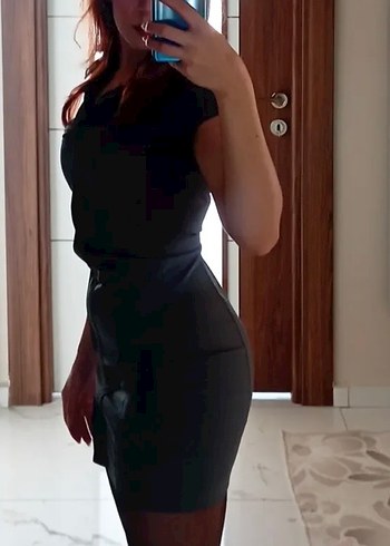 Zara dalgıç kumaş mini dar elbise - Görsel 2