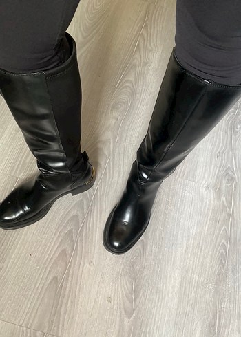 Stradivarius Siyah Binici Çizme - Görsel 2