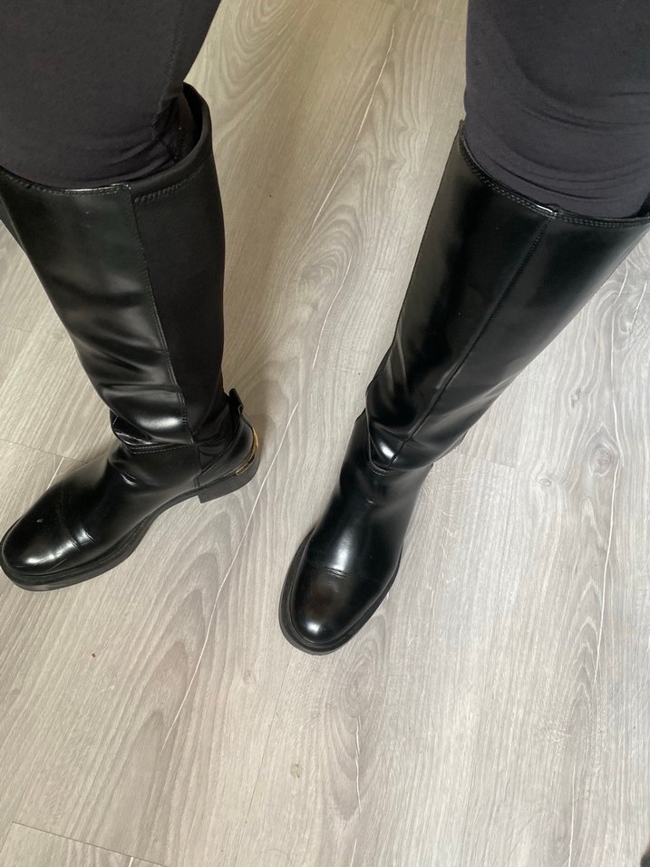 Stradivarius Siyah Binici Çizme - Görsel 2