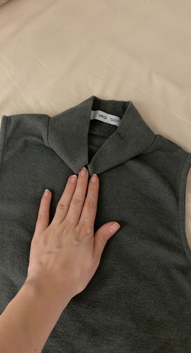 Haki havlu kumaş triko - Görsel 4