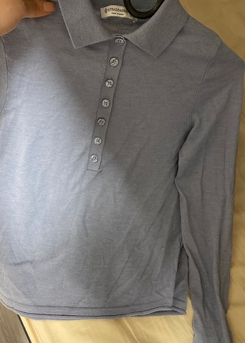 Mavi polo yaka ince tirko - Görsel 3