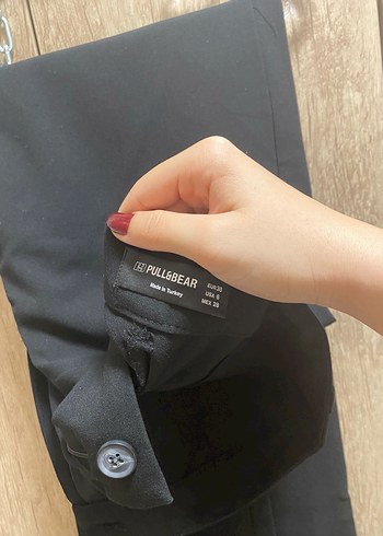 Pull Bear siyah kumaş pantolon - Görsel 2