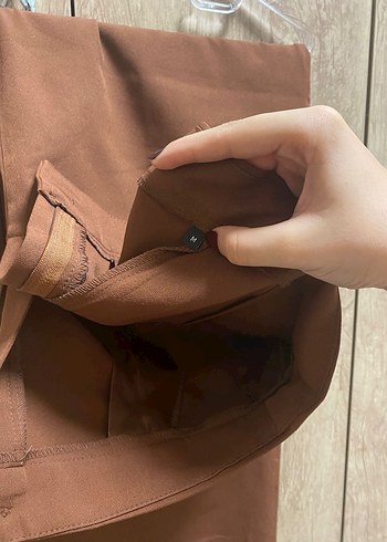 Trendyolmilla kahverengi kumaş pantolon - Görsel 2