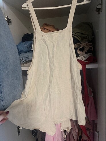 xs Beden ten rengi Renk Stradivarius keten şort tulum
