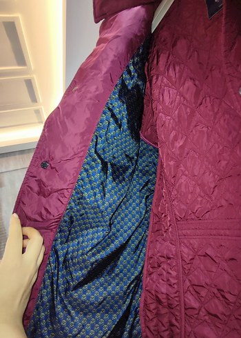 Bordo Düğmeli Erkek Mont - Görsel 7