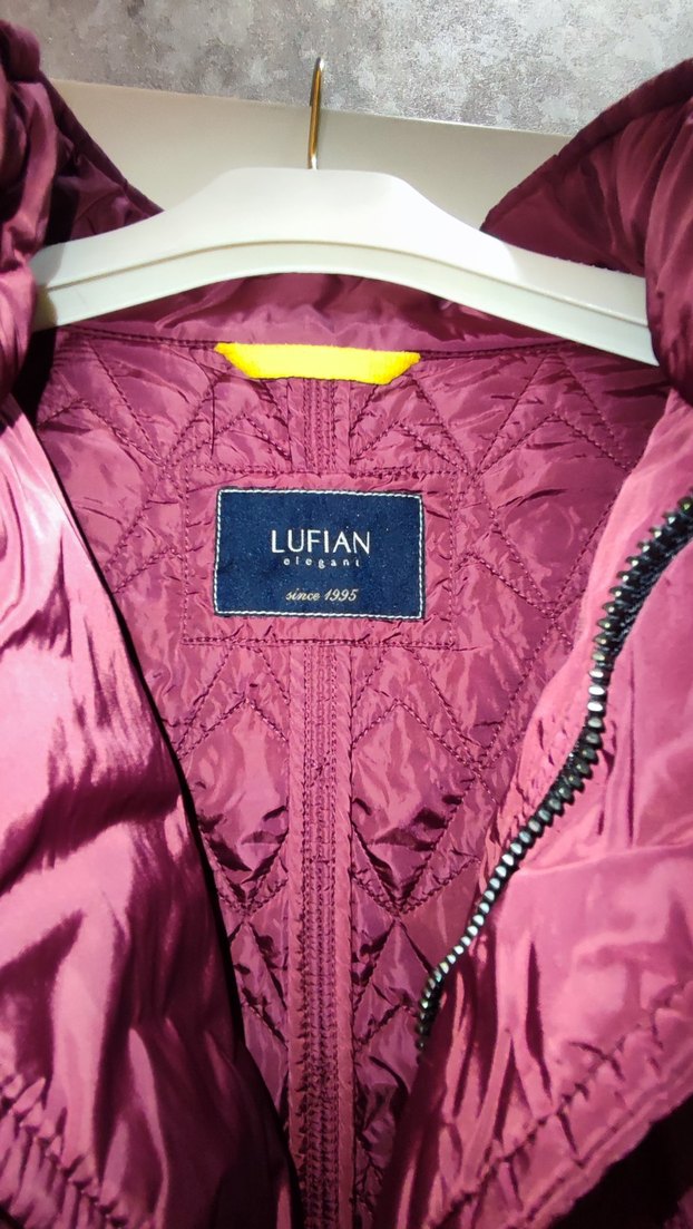 Bordo Düğmeli Erkek Mont - Görsel 5