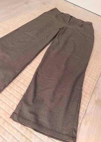 Kahverengi Keten Pantolon - Görsel 3