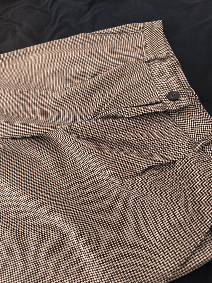 Kahverengi Keten Pantolon - Görsel 4