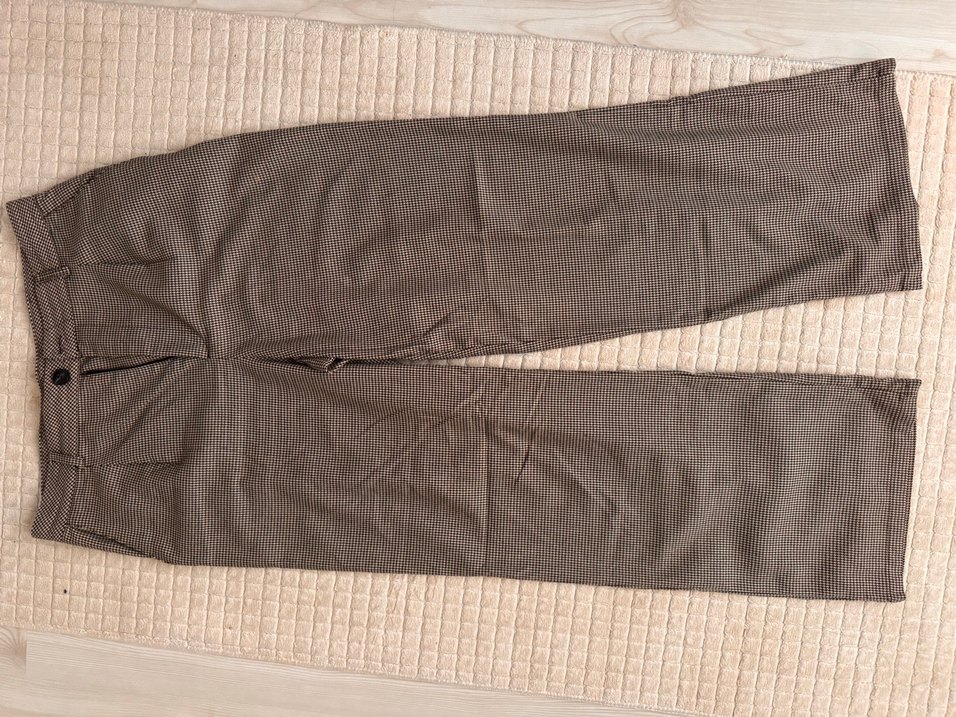 Kahverengi Keten Pantolon - Görsel 2