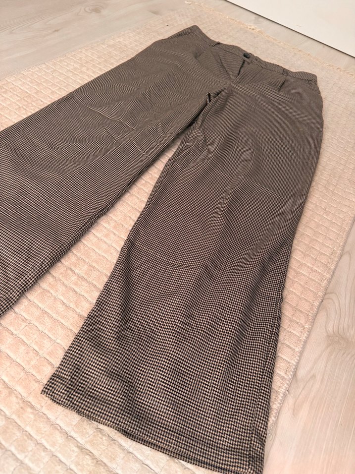 Kahverengi Keten Pantolon - Görsel 3
