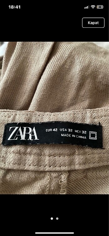 l/xl Beden camel Renk Zara Erkek pantolon
