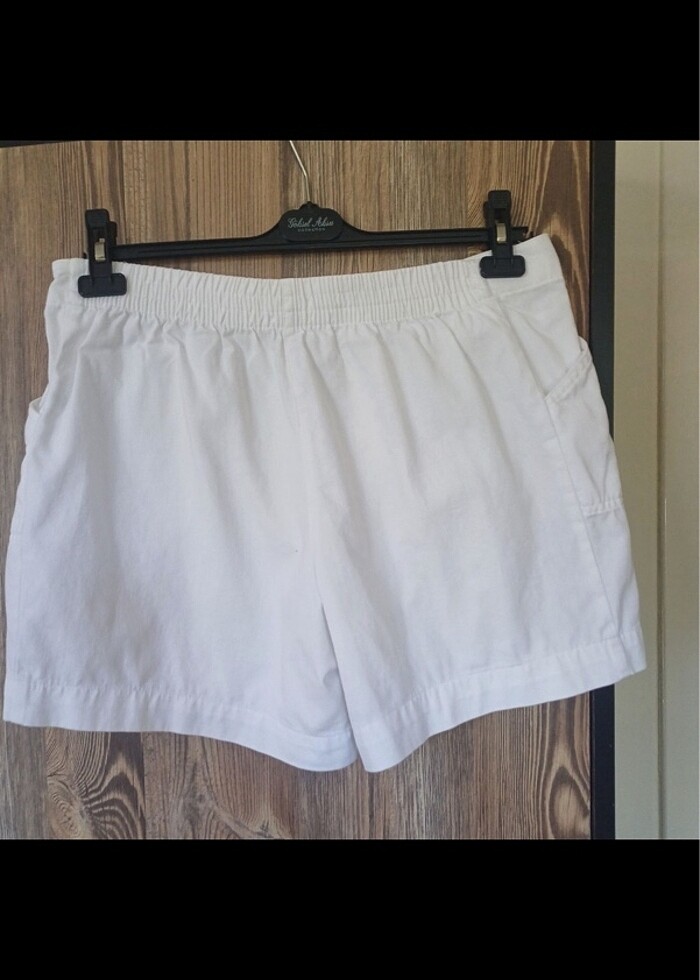 Kadın beyaz şort - Görsel 2