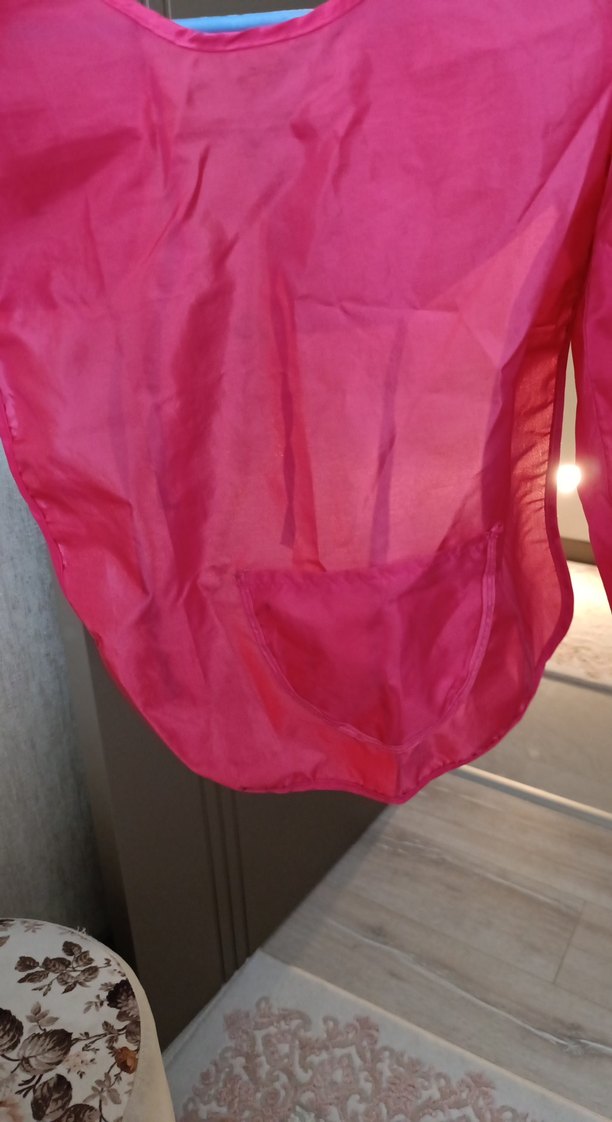 Pembe boyama Önlüğü, Uzun Kollu, Cepli - Görsel 2