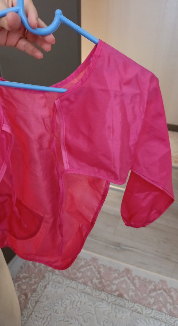 Pembe boyama Önlüğü, Uzun Kollu, Cepli - Görsel 4