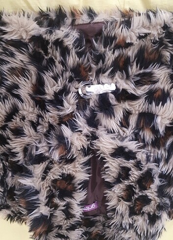 Kürk bolero leopar desenli - Görsel 4