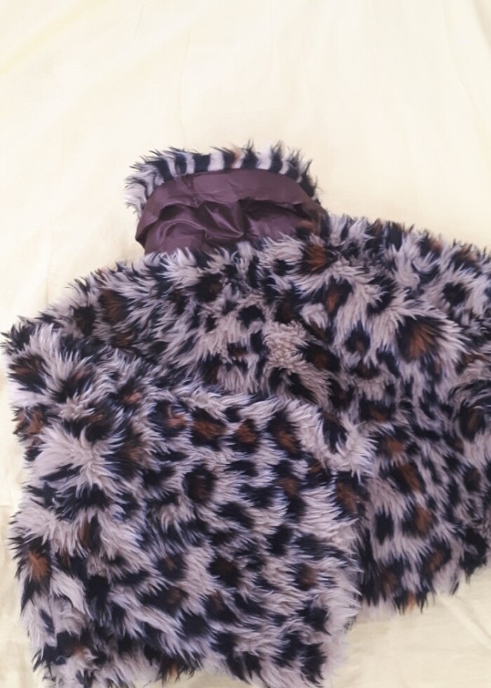 Kürk bolero leopar desenli - Görsel 3