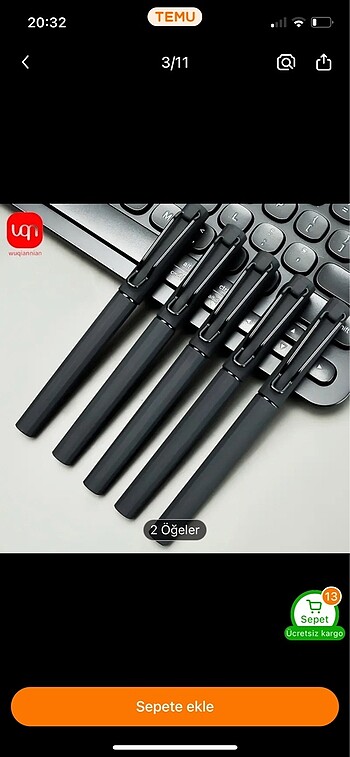 WQN 1 adet 0.7mm Siyah Elastik Klips
