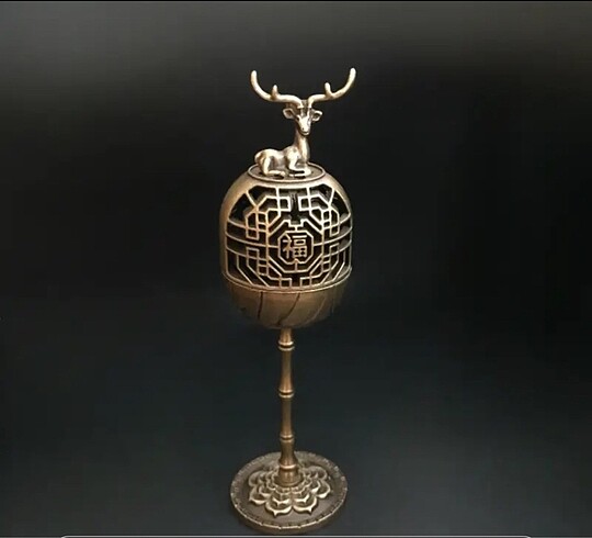 Antik Metal Geyik Tütsü Brülörü