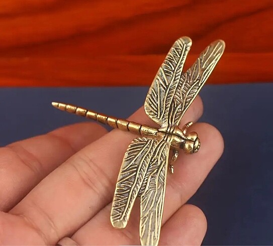 Vintage Bronz Dragonfly Heykeli