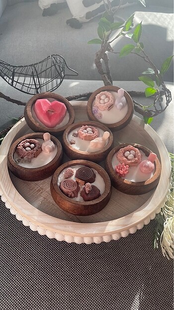 Kuş Yuvası Tasarım Vegan Mum