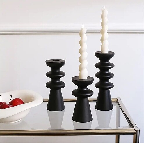 Retro Fransız Tarz Niş Wooden Mumluk 3