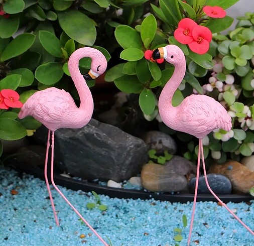  Beden Pembe Flamingo Bahçe Süsü reçine 1 adet