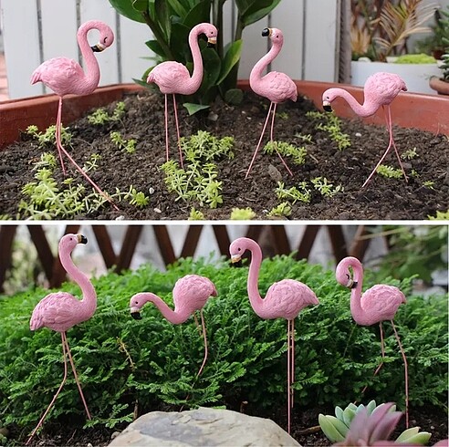  Beden pembe Renk Pembe Flamingo Bahçe Süsü reçine 1 adet