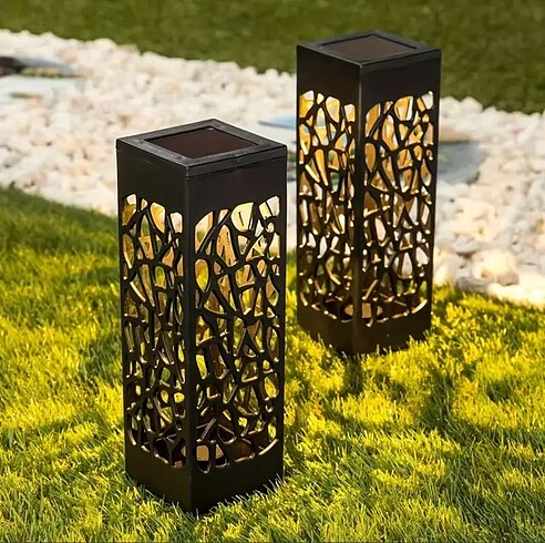 Güneş Enerjili Retro Desenli Hollow Işık