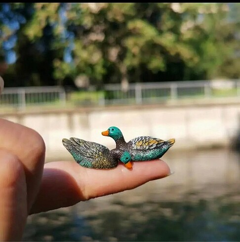 2?li Mandarin Ördeği Mikro Peyzaj Süsü